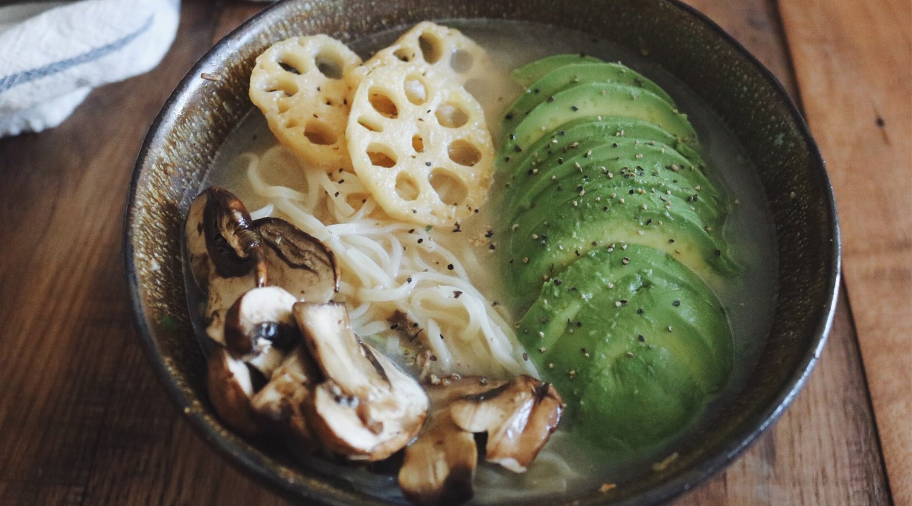 Lotus Root Avocado Vegetarian Ramen – Mike's Mighty Good
