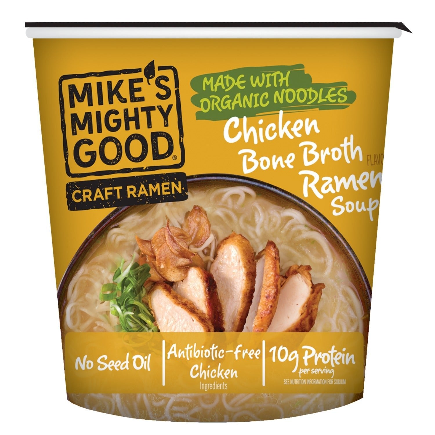 Chicken Bone Broth Flavor Ramen Noodle Soup Cup