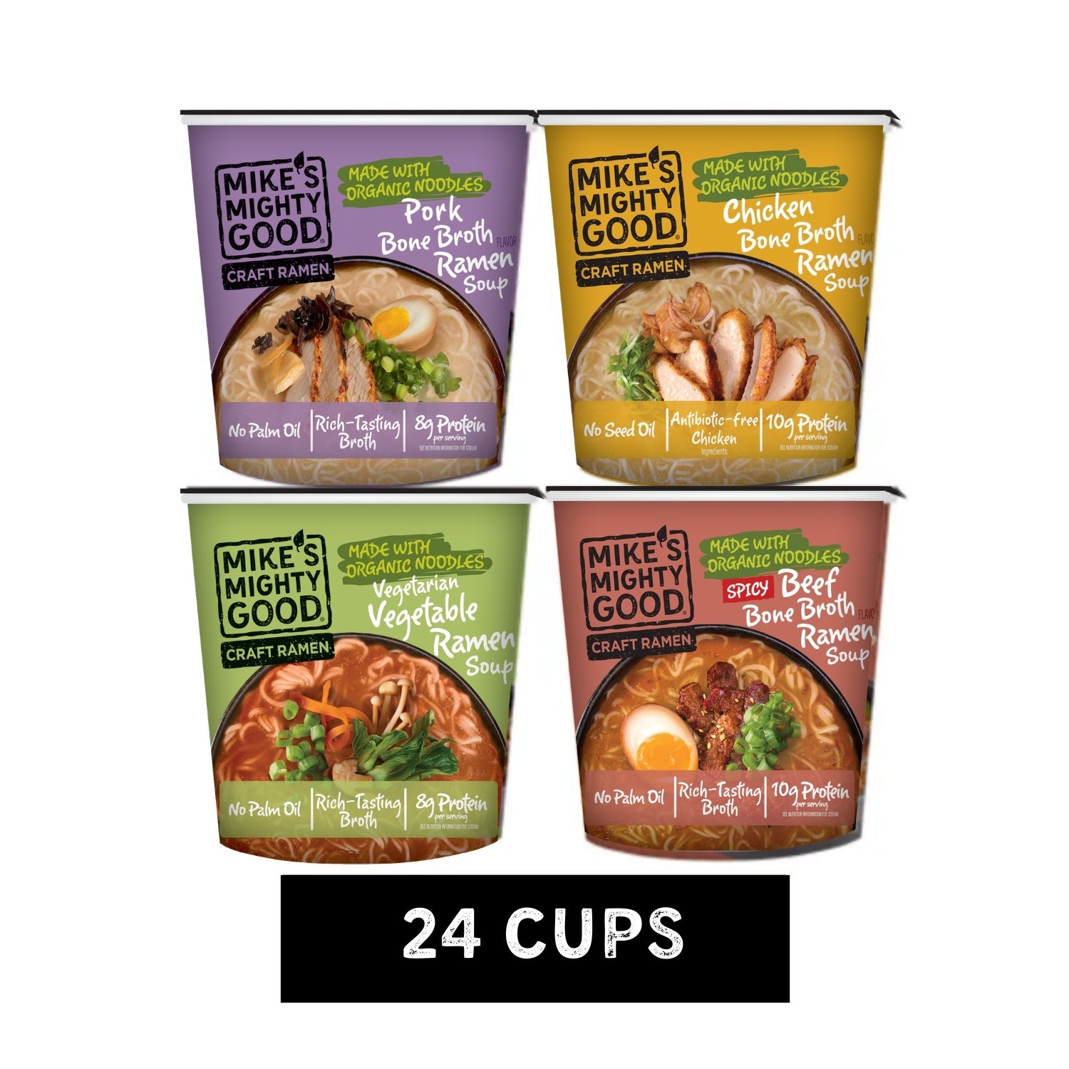 むぎめんページ Vegetable Ramen + Vegetarian Miso Cup – Mike's Mighty Good