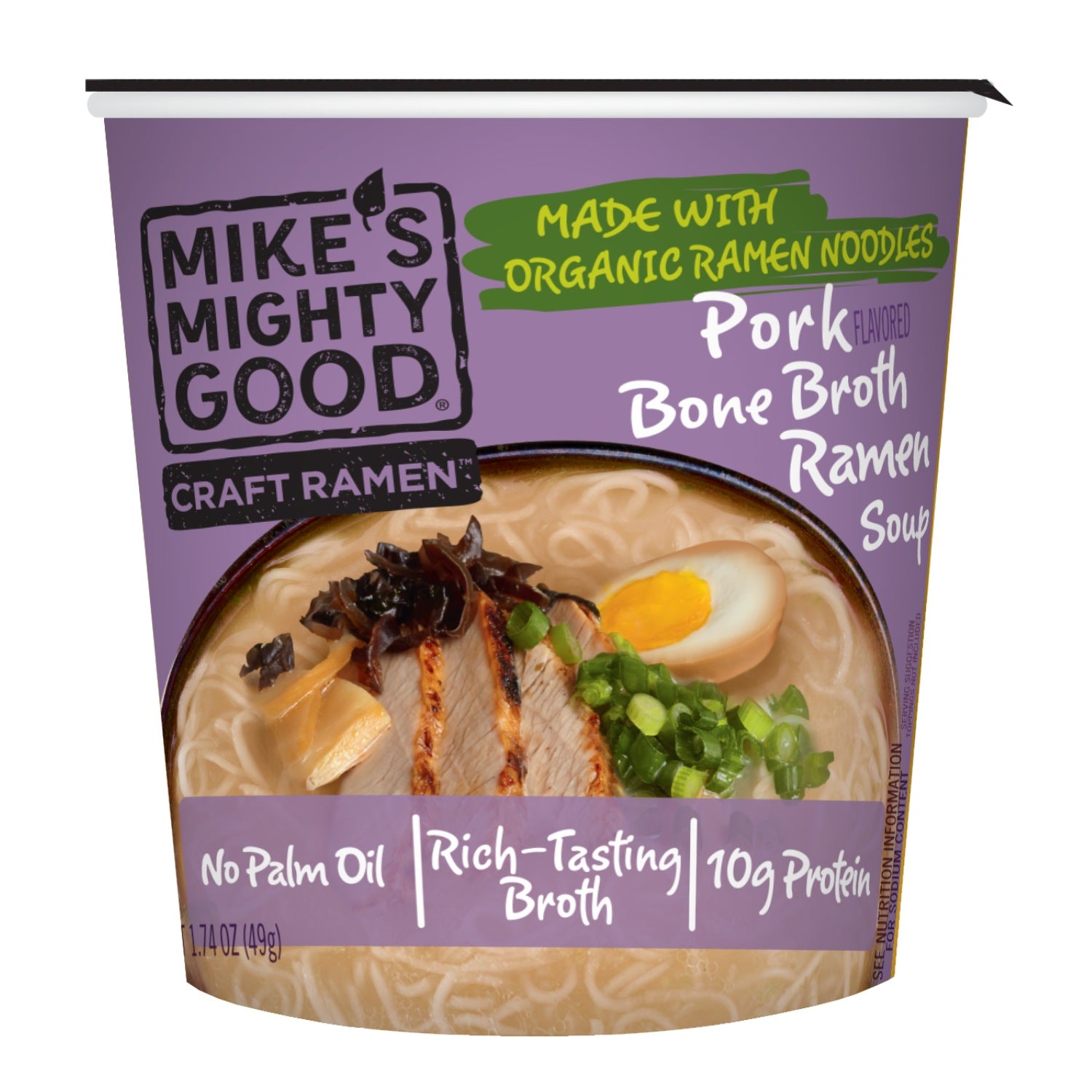 Pork Flavored Bone Broth Ramen Soup Cup – Mike's Mighty Good