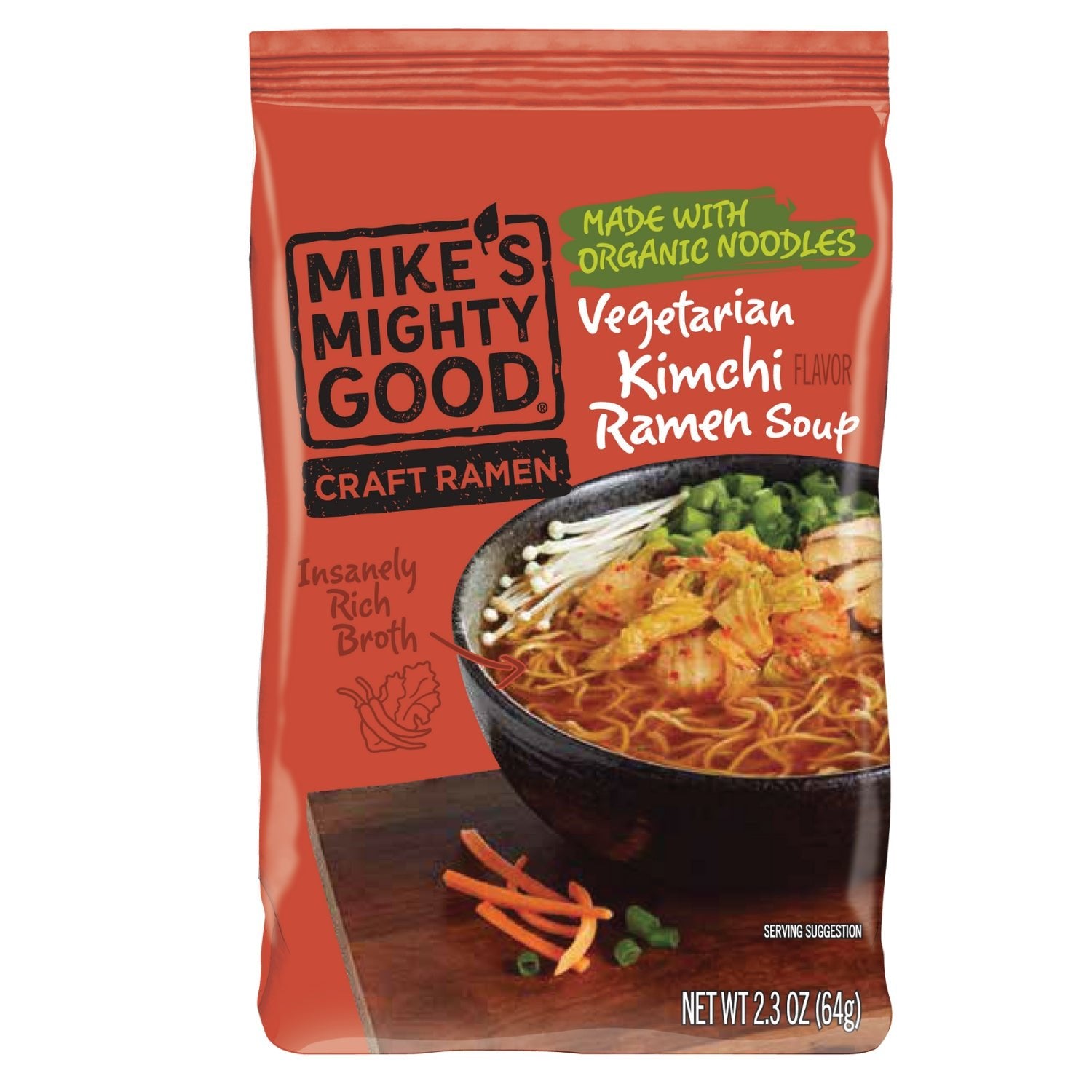 Vegetarian Kimchi Ramen Pillow Pack – Mike's Mighty Good