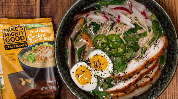 Delicious rotisserie chicken ramen by Mike's Mighty Good