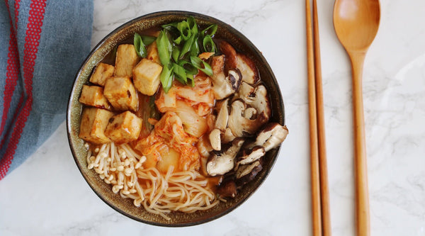 Spicy Vegetarian Kimchi Ramen Bowl