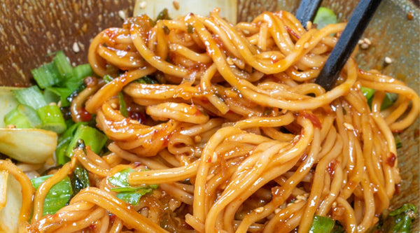 Vegan veggie stir fry with ramen noodles | Mike's Mighty Good