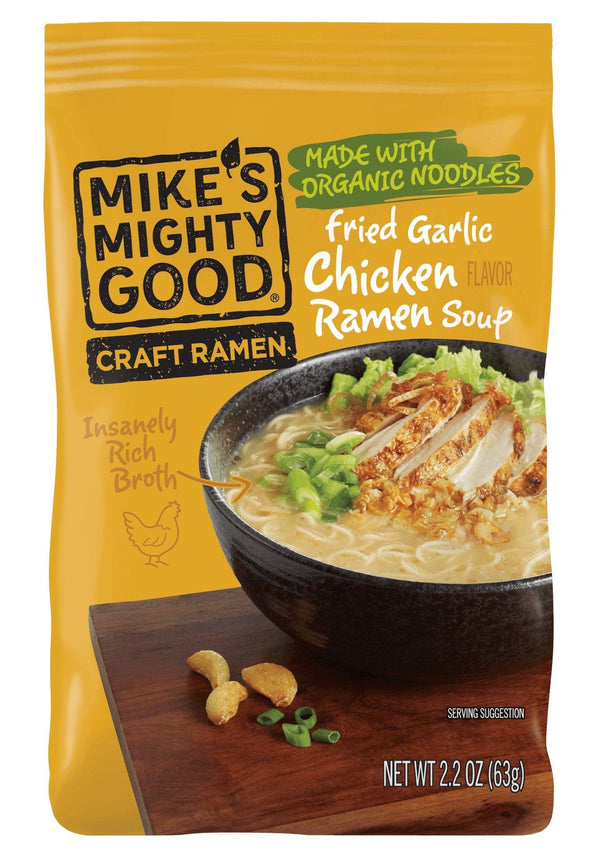 Mike's Mighty Good Fried Garlic Chicken Ramen Noodle Soup Pillow Pack
