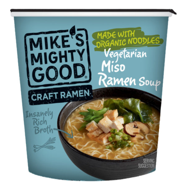 Vegetarian Miso Ramen Noodle Soup Cup Cup Mike's Mighty Good