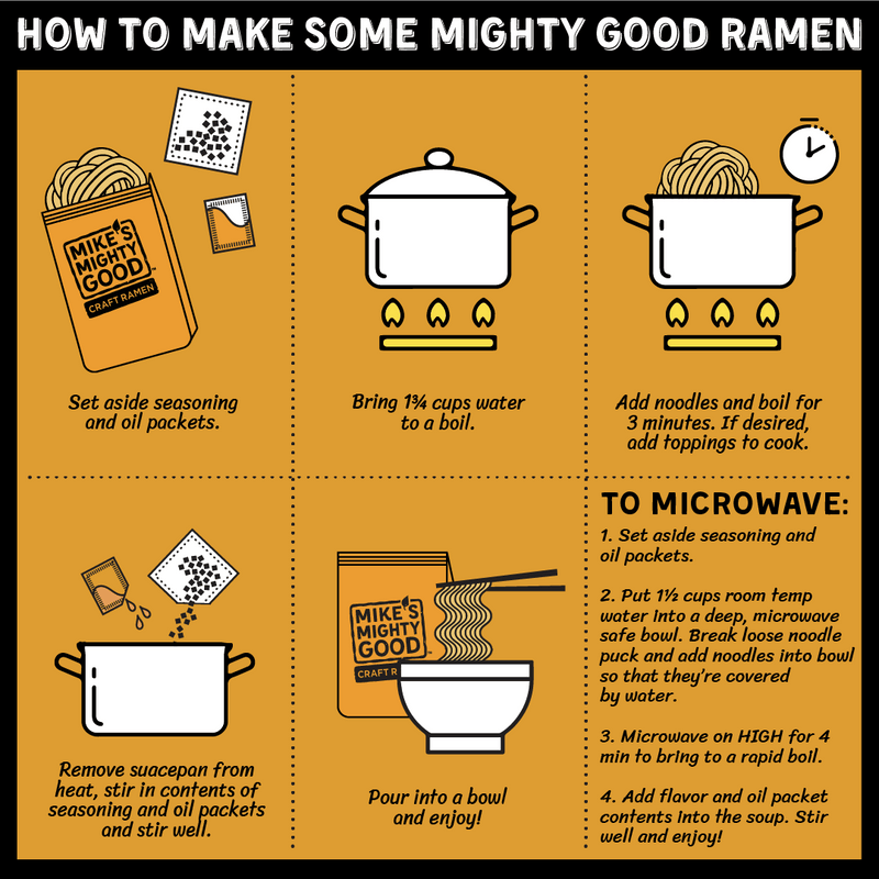 MIke's Mighty Good Fried Garlic Chicken Ramen Noodle Soup - made with Organic Ramen how to make