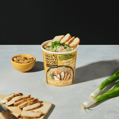 Chicken Bone Broth Flavor Ramen Noodle Soup Cup Cup Mike's Mighty Good