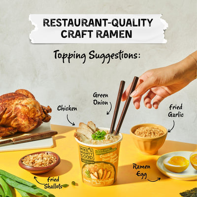 Chicken Bone Broth Flavor Ramen Noodle Soup Cup Cup Mike's Mighty Good