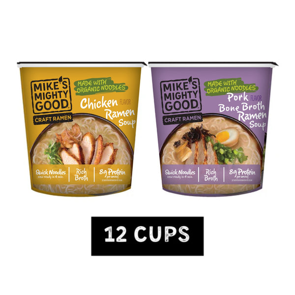 Chicken + Pork Ramen Cup Sampler Cup Mike's Mighty Good