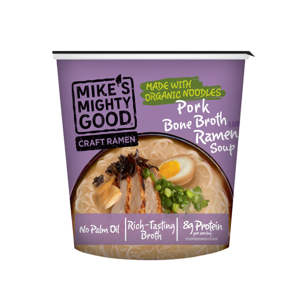 Pork Bone Broth Ramen Noodle Cup Cup Mike's Mighty Good