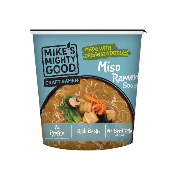Vegetarian Miso Ramen Noodle Cup Cup Mike's Mighty Good