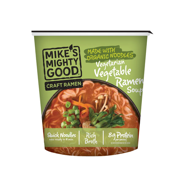 Vegetarian Vegetable Ramen Cup Soups & Broths Mike's Mighty Good