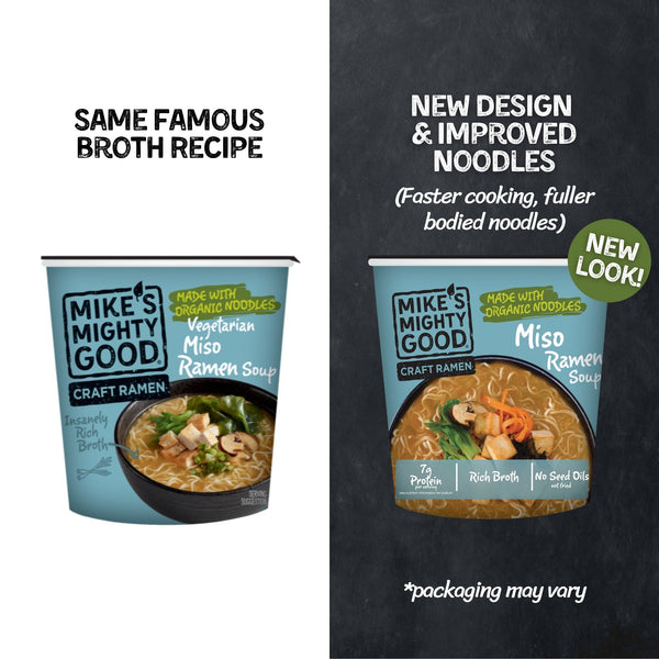 Vegetarian Miso Ramen Noodle Cup Cup Mike's Mighty Good