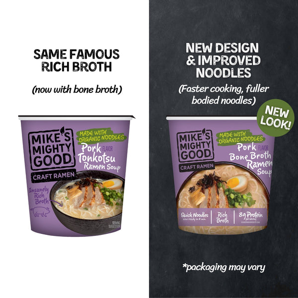 Pork Bone Broth Ramen Noodle Cup Cup Mike's Mighty Good