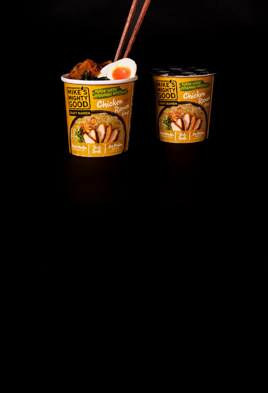 New Quicker-Cooking Mike's Mighty Good Organic Chicken Ramen Cup