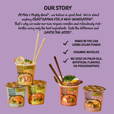 Pork Bone Broth Flavor Ramen Noodle Soup Cup Cup Mike's Mighty Good