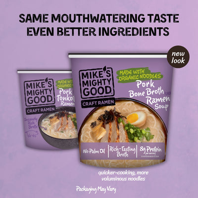 Pork Bone Broth Flavor Ramen Noodle Soup Cup Cup Mike's Mighty Good