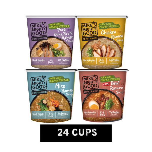 Ramen Cup Best Sellers Sampler Pack Soups & Broths Mike's Mighty Good