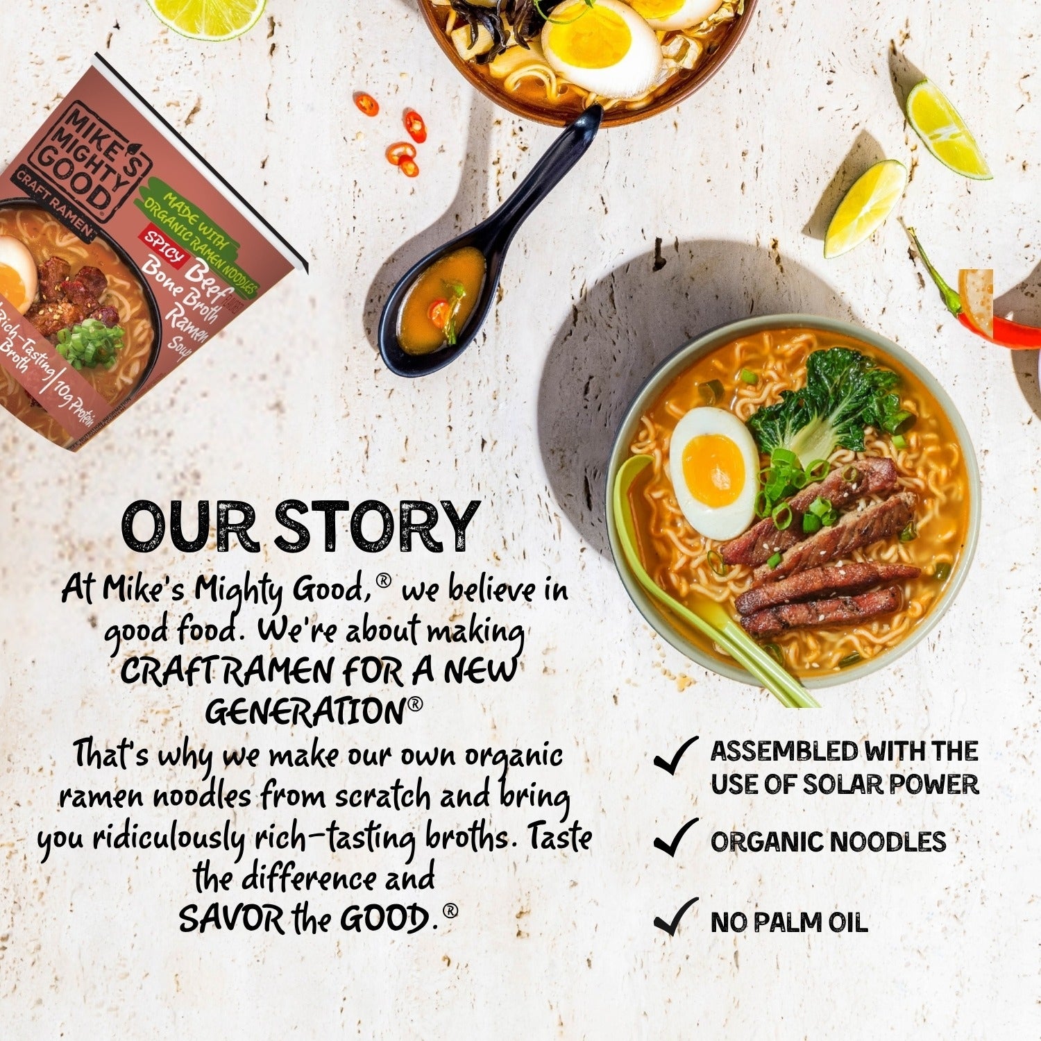 Spicy Beef Flavored Bone Broth Flavor Ramen Soup Cup – Mike's