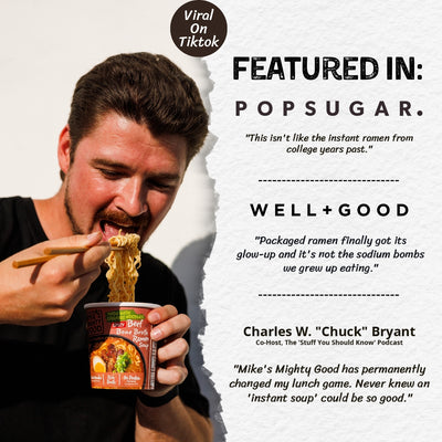 Spicy Beef Bone Broth Flavor Ramen Noodle Soup Cup Cup Mike's Mighty Good