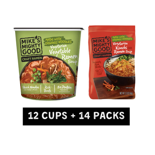 Vegan Best-Sellers Ramen Sampler Pack Pillow Pack Mike's Mighty Good