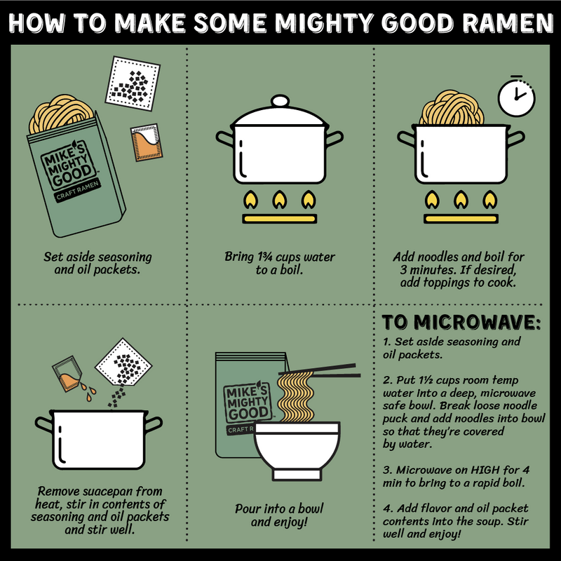 Vegetarian Miso Ramen Noodle Soup Pillow Pack - how to prepare