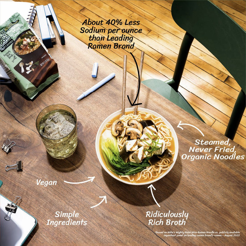 Vegetarian Miso Ramen Noodle Soup Pillow Pack - attributes