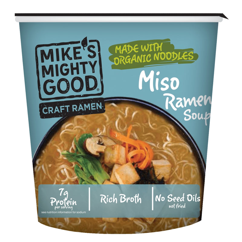 Vegetable Ramen + Vegetarian Miso Cup Cup Mike's Mighty Good