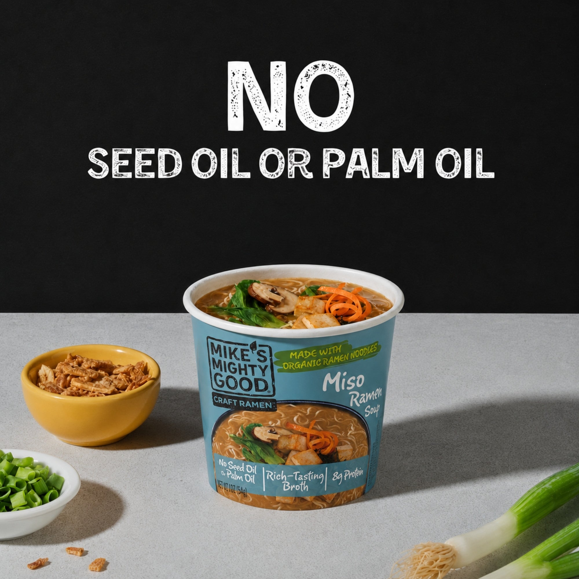 Vegetarian Miso Ramen Noodle Cup – Mike's Mighty Good