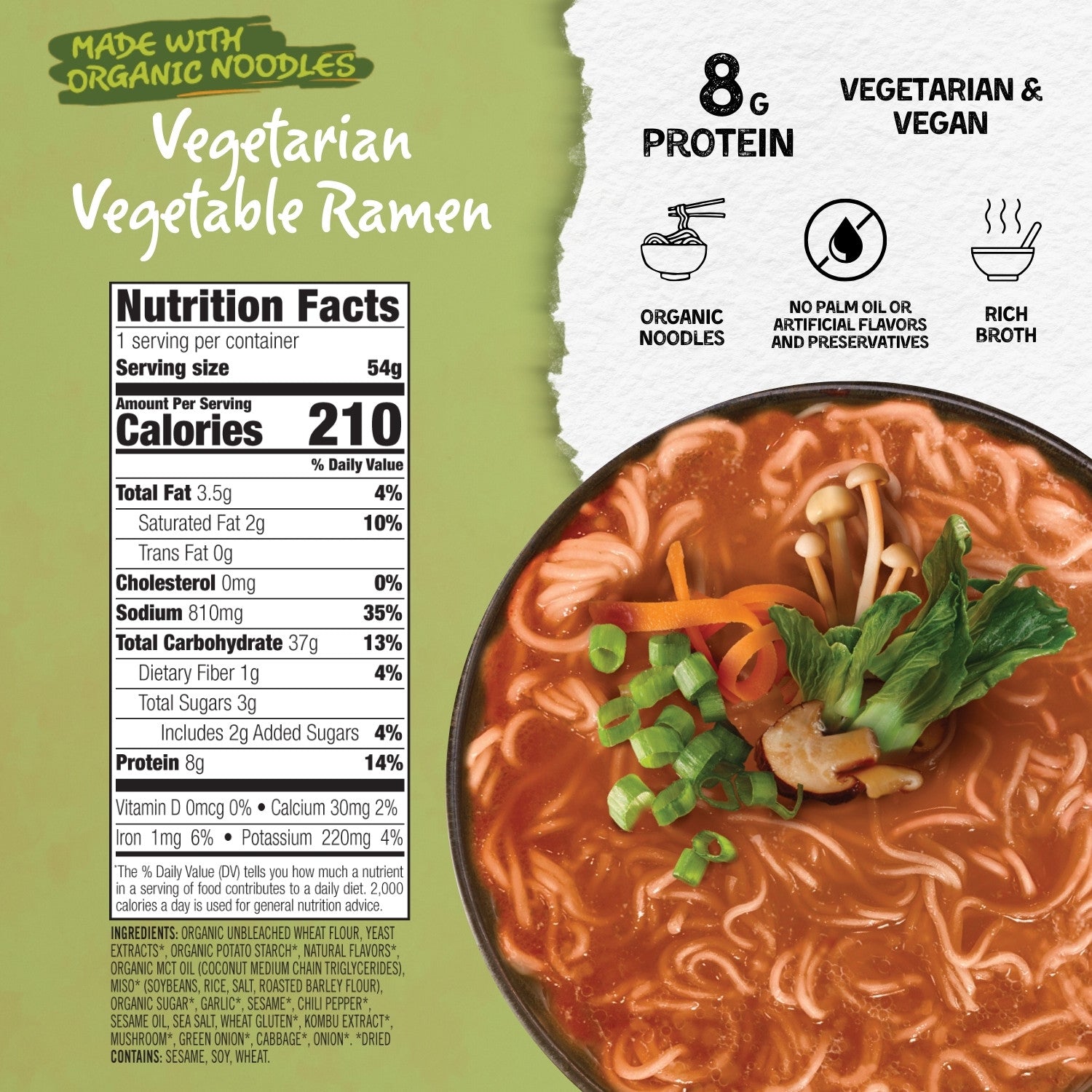 Vegetable Ramen + Vegetarian Miso Cup – Mike's Mighty Good