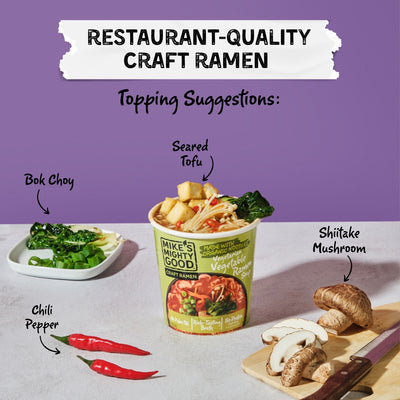 Vegetarian Vegetable Ramen Cup Soups & Broths Mike's Mighty Good